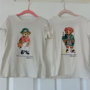 Ralph Lauren Kids' Cream Polo Bear Tees (2)